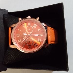 Rose Gold and Orange Watch